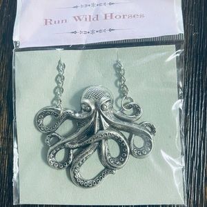 Sterling silver octopus necklace